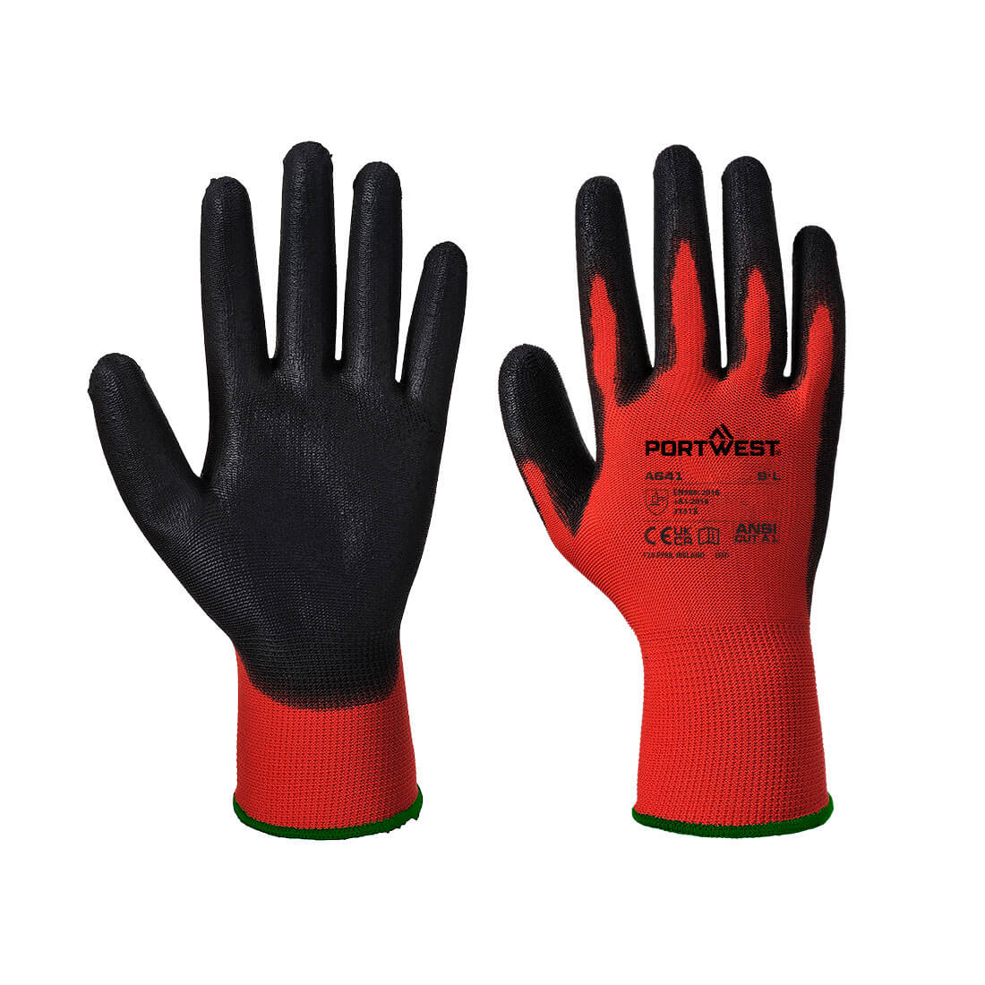 polyurethan handschuhe Roter PU-Handschuh Color:Grey 'n' white The Best Cycling Gear ps5 Polyurethanbeschichtete Handschuhe mit nahtlosem