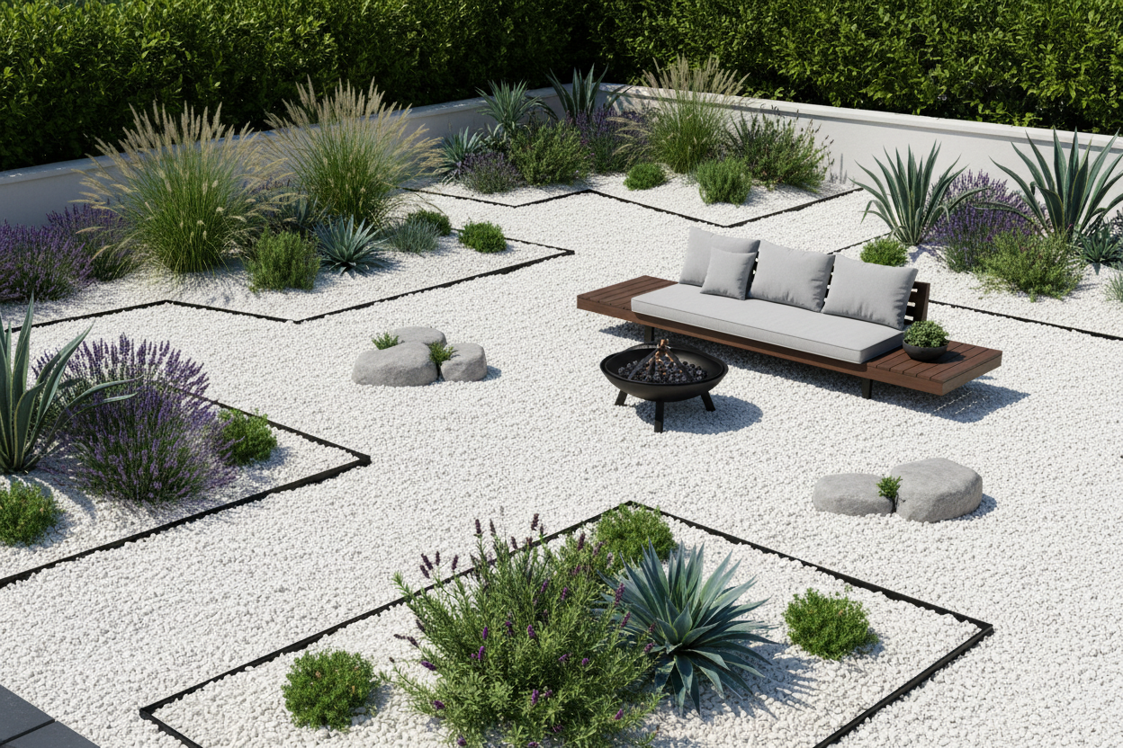 Grava de Cuarzo Blanco Baccarat: la piedra decorativa que da un toque de lujo a tu jardín