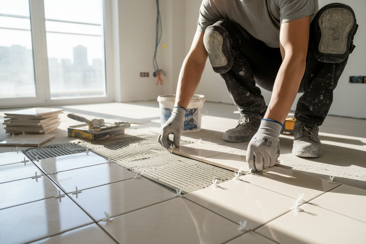 Colocacion de baldosas ceramicas, gres porcelanico y azulejos