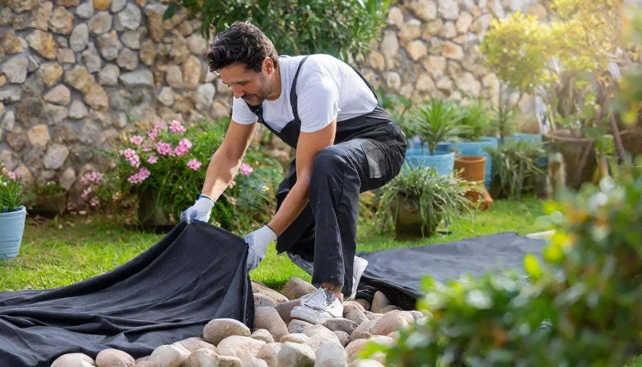 Fabricante de malla anthierbas para jardin con piedras sin malas hierbas herbicida