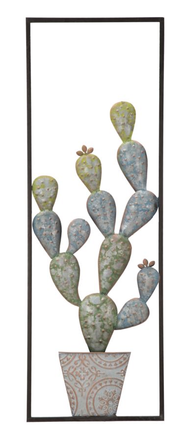 Decoración de pared marco-cactus -a- cm 31x2,5x90