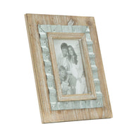 Marco de fotos de madera cm 21,5x3x26,5 (medidas interiores cm 10x15)