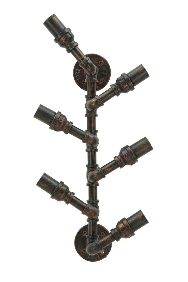 Portabotellas de pared manhattan 6 plazas cm 27x15x55