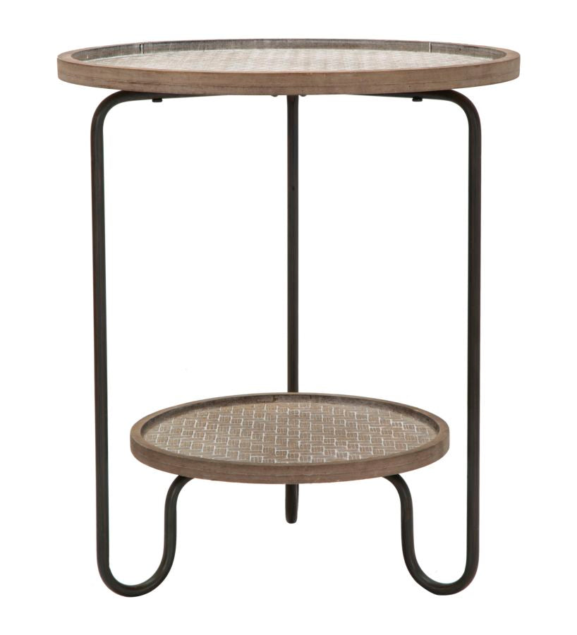 Mesa arex 2 estantes cm ø 48x54,5