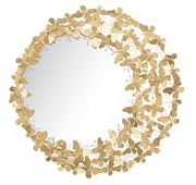 Espejo de pared glam mariposa viento ø cm 81,5x3,5 (espejo cm ø55)