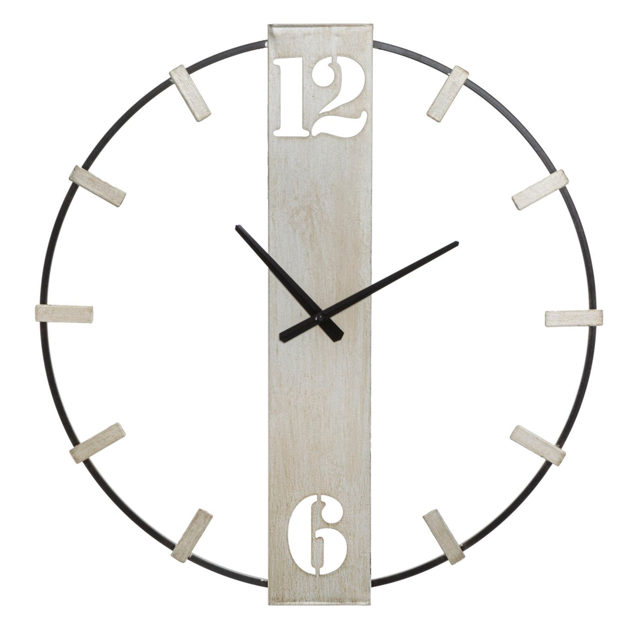 Reloj de pared plateado cm 61x4,5x63