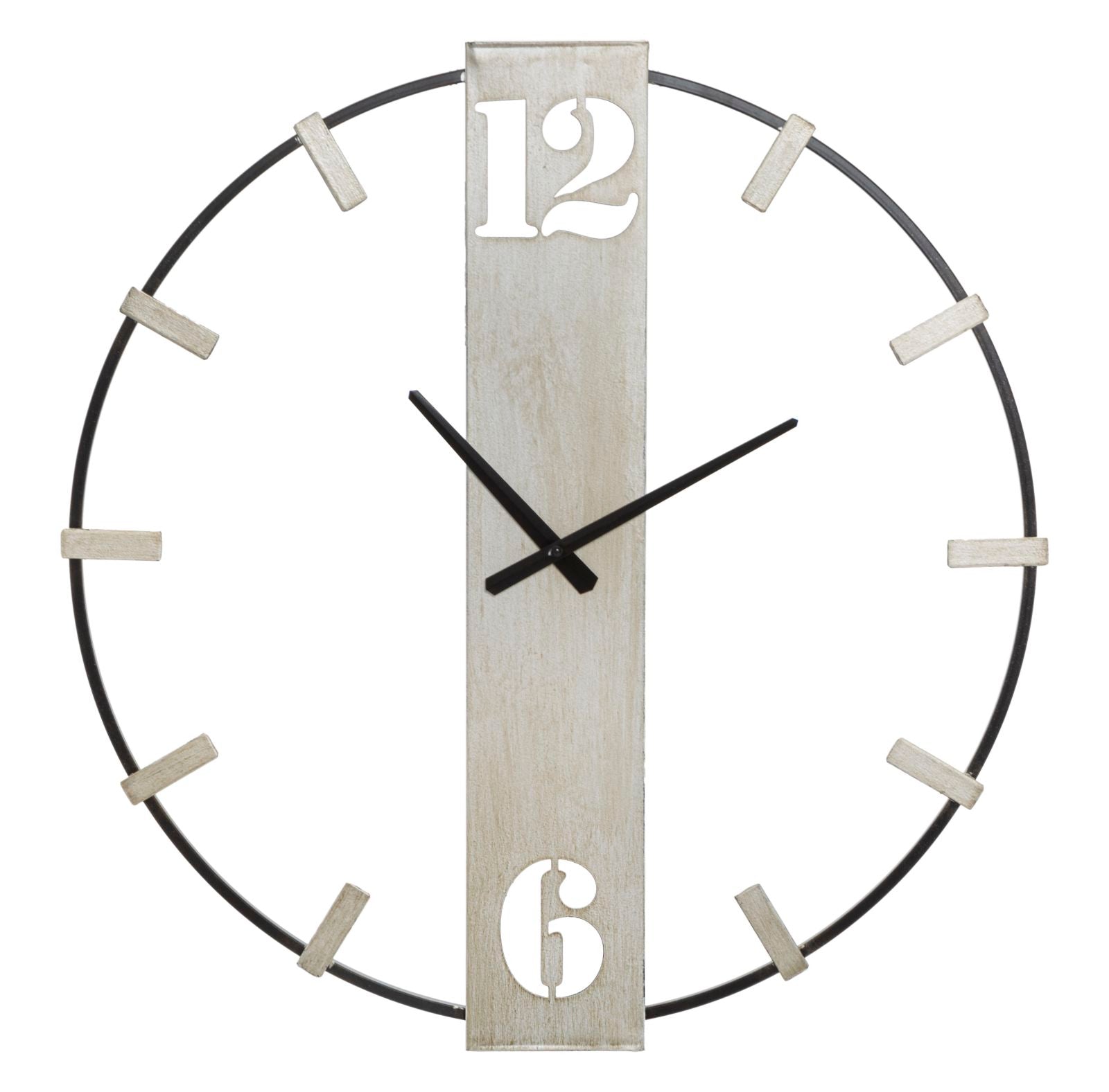 Reloj de pared plateado cm 61x4,5x63