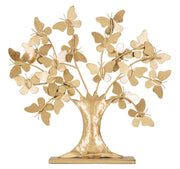 Escultura árbol glam con mariposa cm 31x8x30