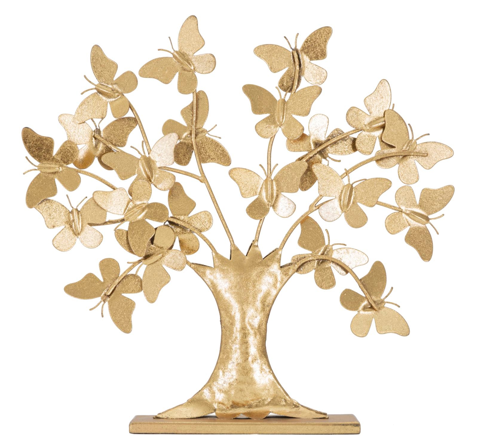 Escultura árbol glam con mariposa cm 31x8x30