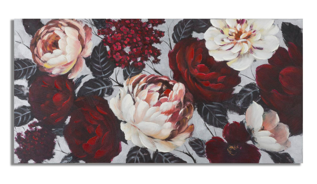 Pintura mural hecha a mano flor blanca/roja lightback
150x3,8x76