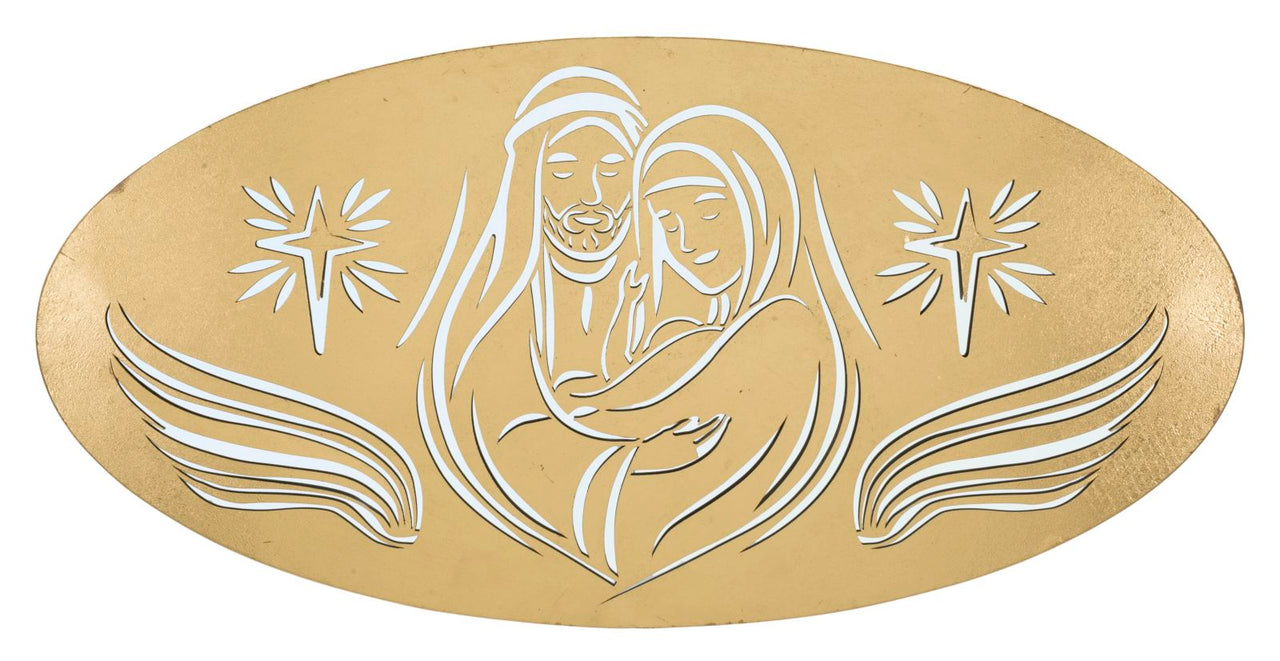 Panel de pared de hierro natividad oro -b- cm 120x2x60