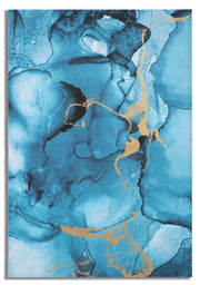 Impresión con pintura azul rey cm 80x3x120