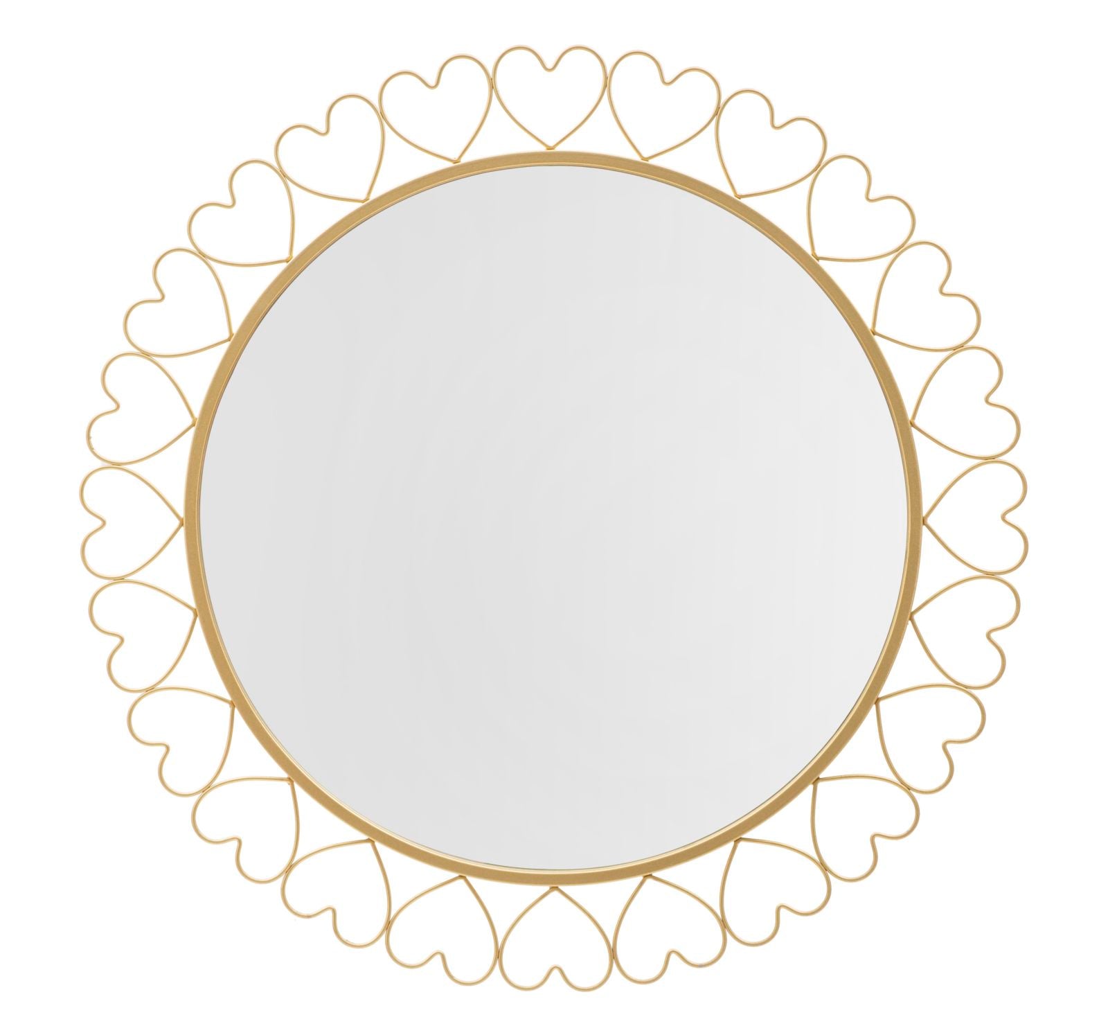 Espejo de pared corazones cm ø 80x2,5