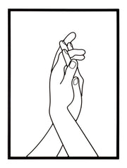 Decoración de pared simplemente manos cm 40x1x55