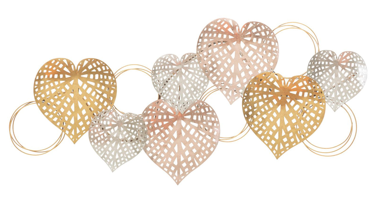 Decoración de pared corazones cm 91x2,5x39,5