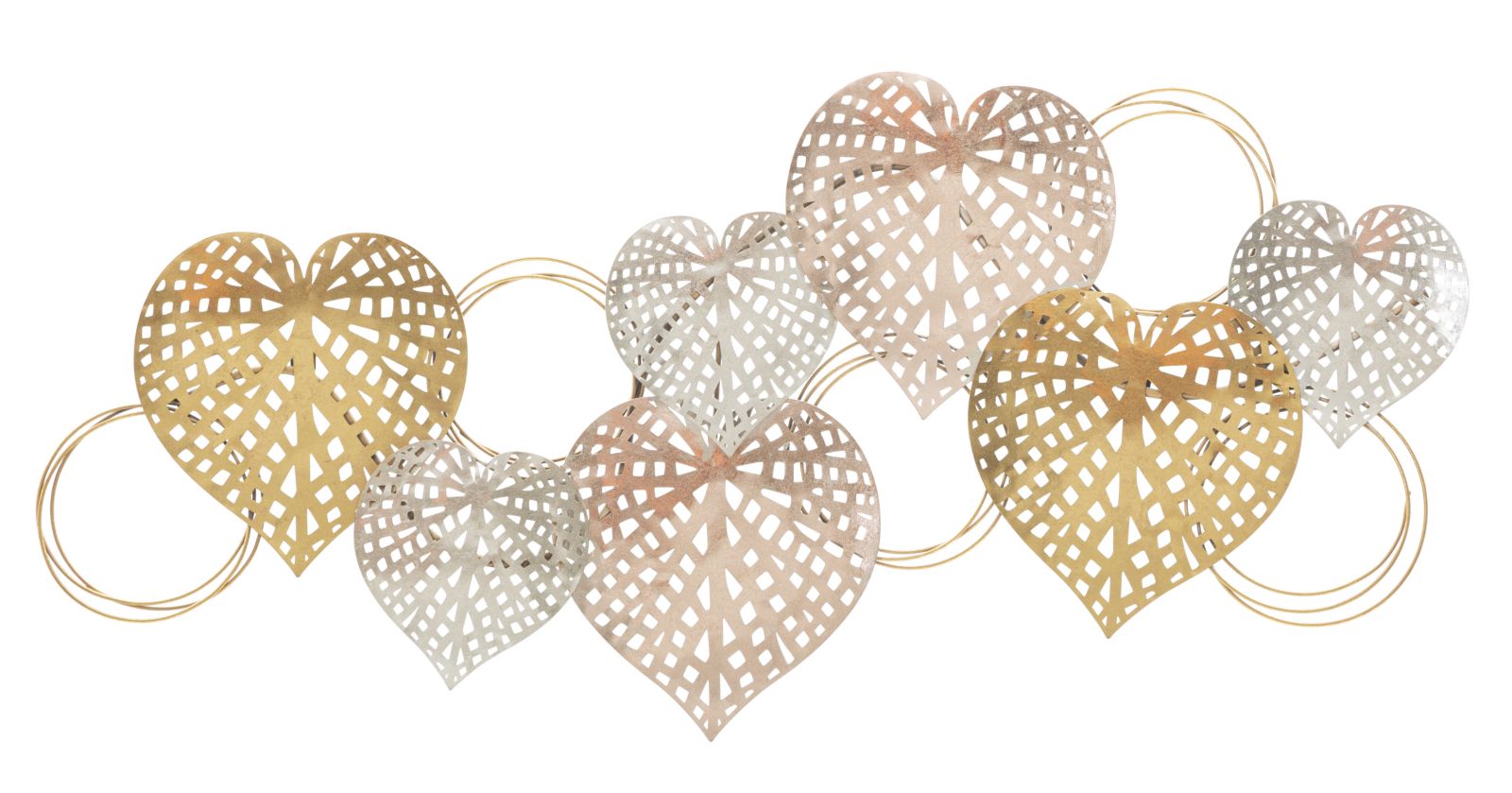 Decoración de pared corazones cm 91x2,5x39,5