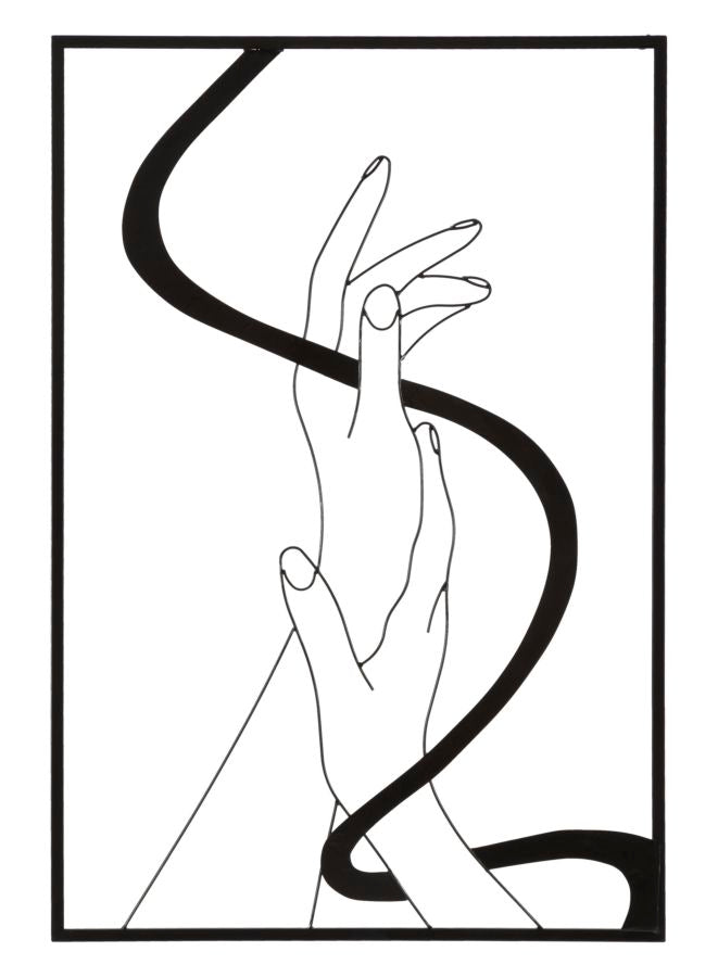 Panel de pared de hierro manos cm 60x1x90