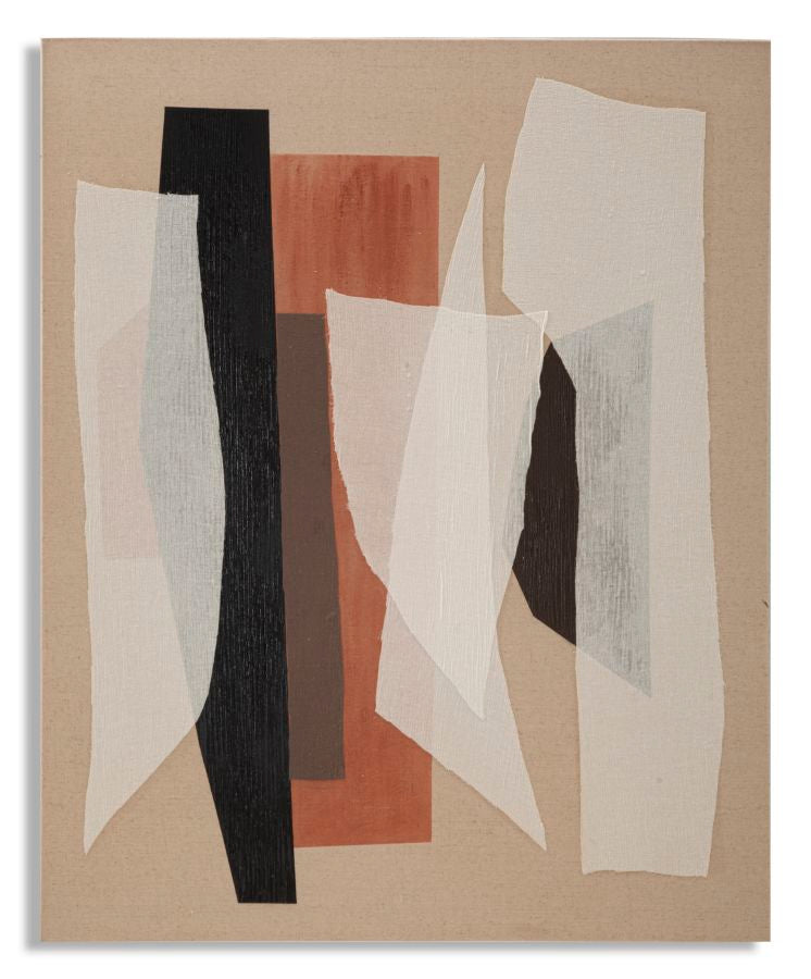 Cuadro mural hecho a mano rojo -b- cm 80x2,8x100