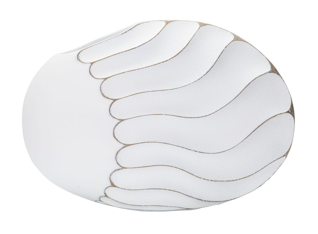 Jarrón poliresina líneas cm 41x12x27