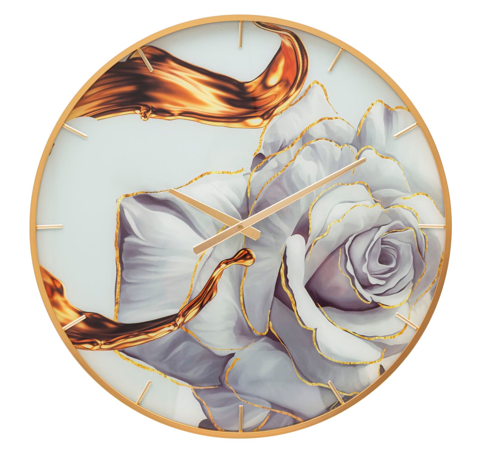 Reloj de pared rosa de cristal cm ø 60x5