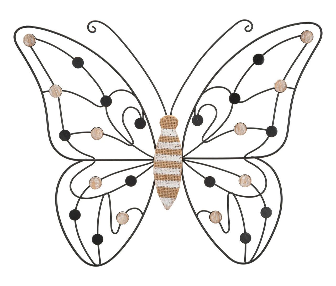 Panel de pared hierro/madera mariposa cm 39,5x1,5x33,5 min 2