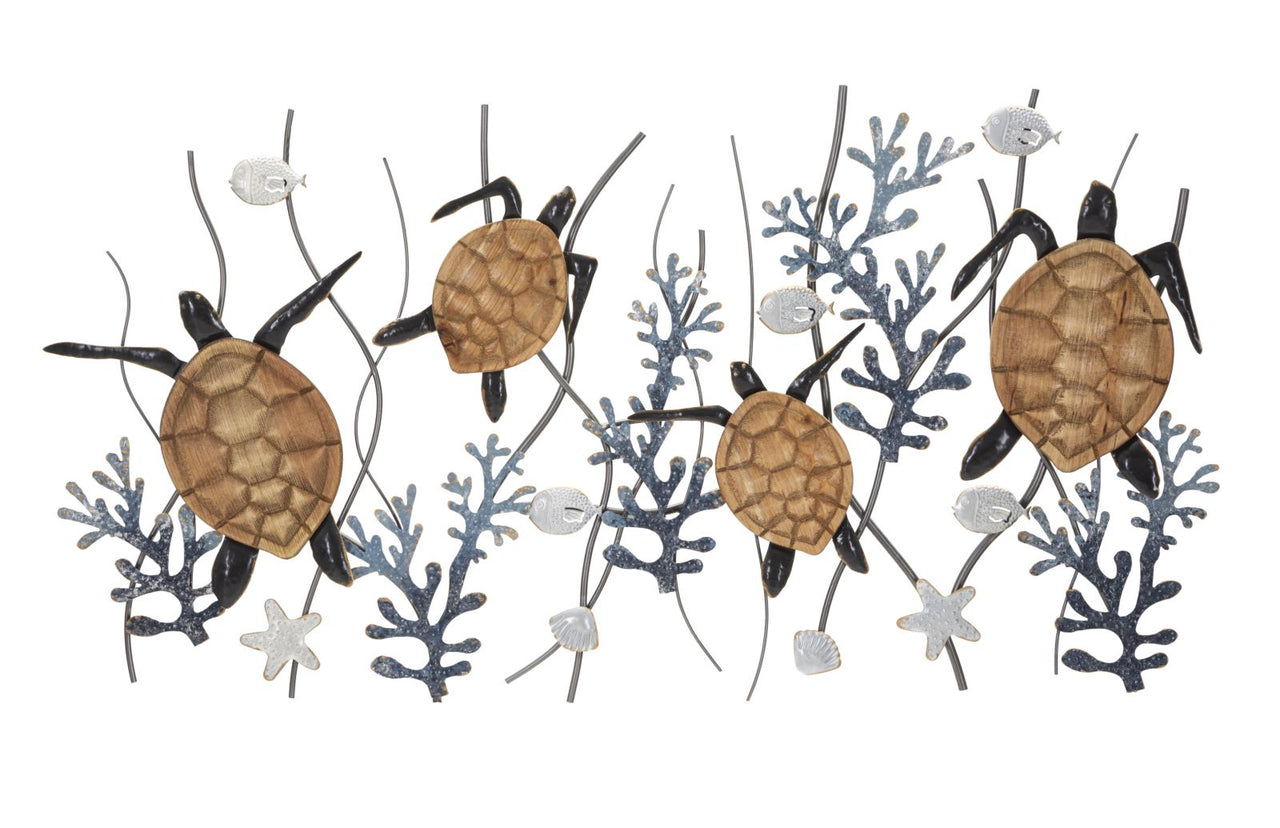 Panel de pared de hierro tortuga cm 132,7x5,7x69,9