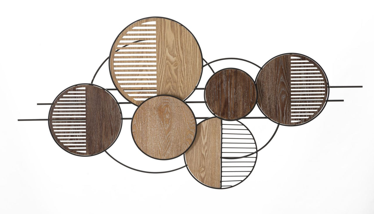 Panel de pared de hierro leñoso cm 134x4x69,2