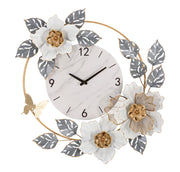 Reloj de pared flores cm 64x8x64
