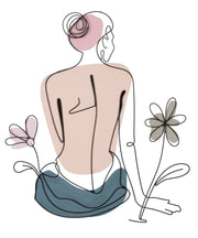 Panel de pared dama con flor cm 80x1,3x90

