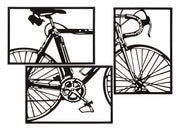 Panel de pared bicicleta set 3 piezas cm 40x1,3x60 (tamaño pieza única)