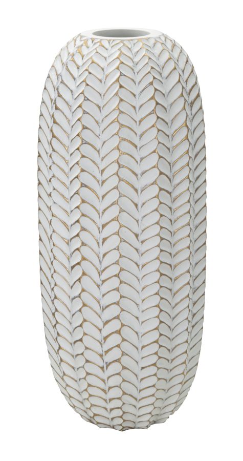 Florero resina hoja cm ø 18,5x46