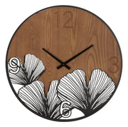Reloj de pared super madera/hoja cm ø 60x2
