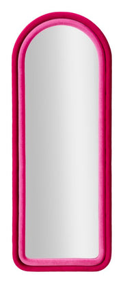 Espejo de pared cloe fuxia terciopelo cm 60x4x160