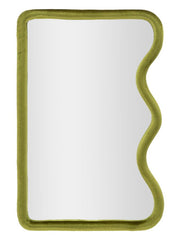 Espejo de pared tod terciopelo verde cm 60x4x90