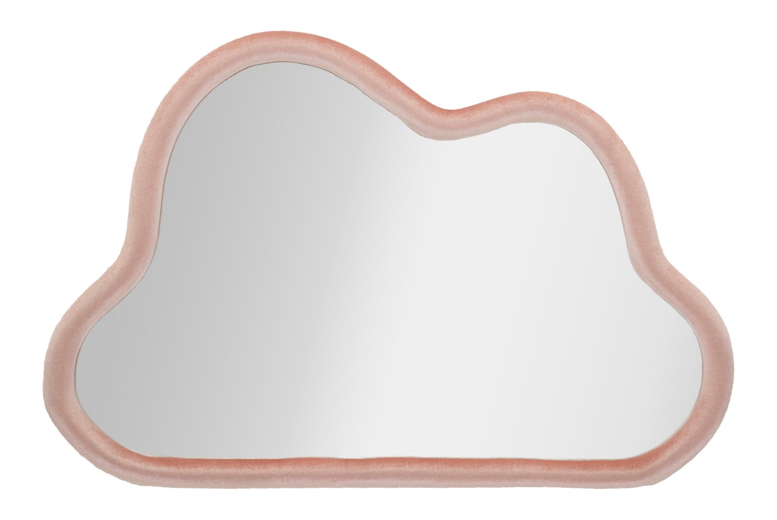 Espejo de pared nube terciopelo rosa cm 90x4x60