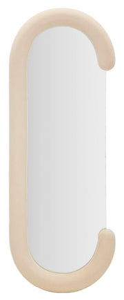 Espejo de pared chantal crema terciopelo cm 60x7x160