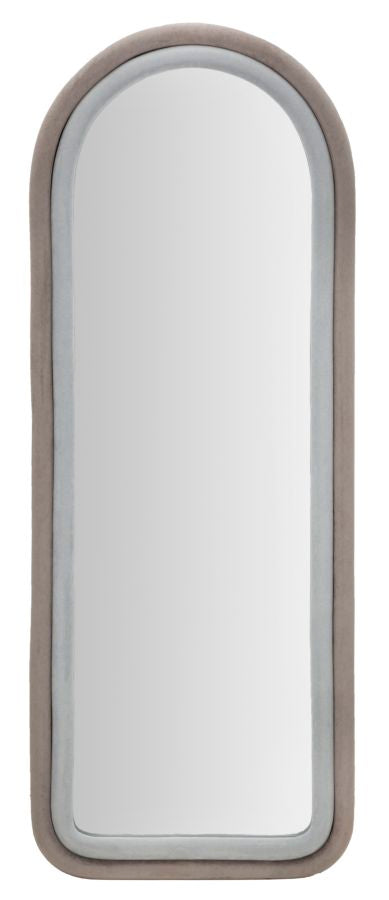 Espejo de pared cloe terciopelo gris cm 60x4x160