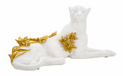Leopardo blanco/oro cm 53x21,5x24