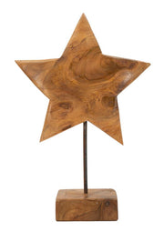 Escultura estrella teca cm 28x1242 Vetonek