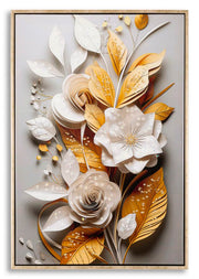 Panel de pared lacado con marco flora m 42x3,5x62