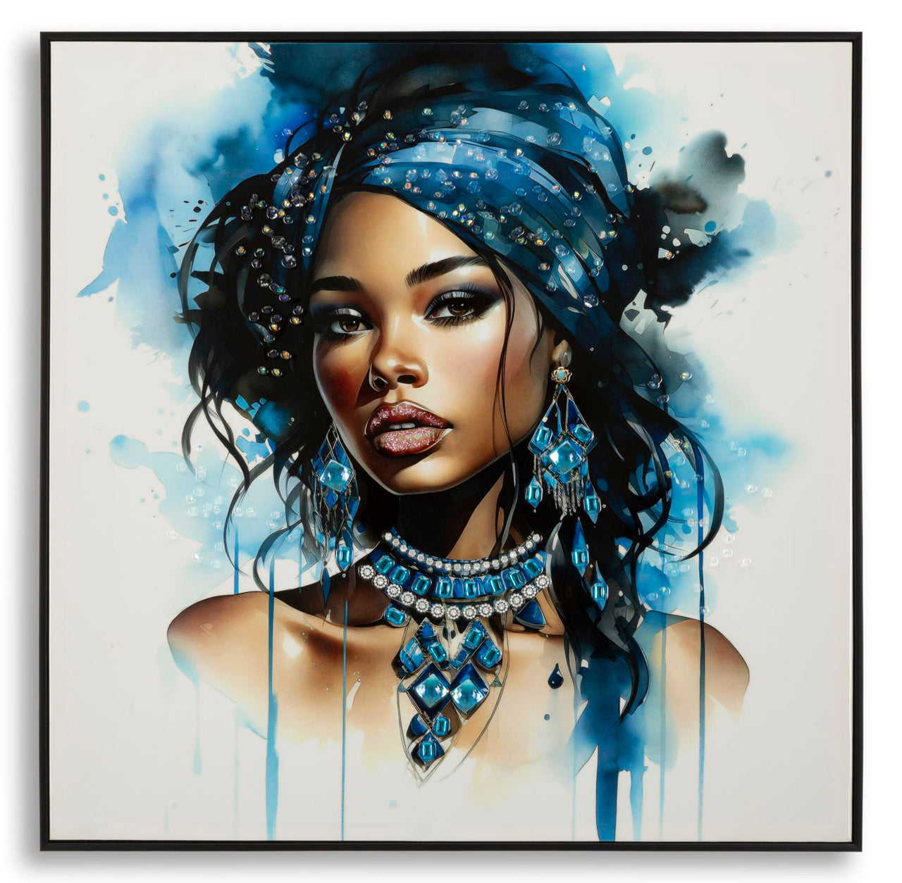 Panel de pared lacado con marco altea -b- cm 82x4x82