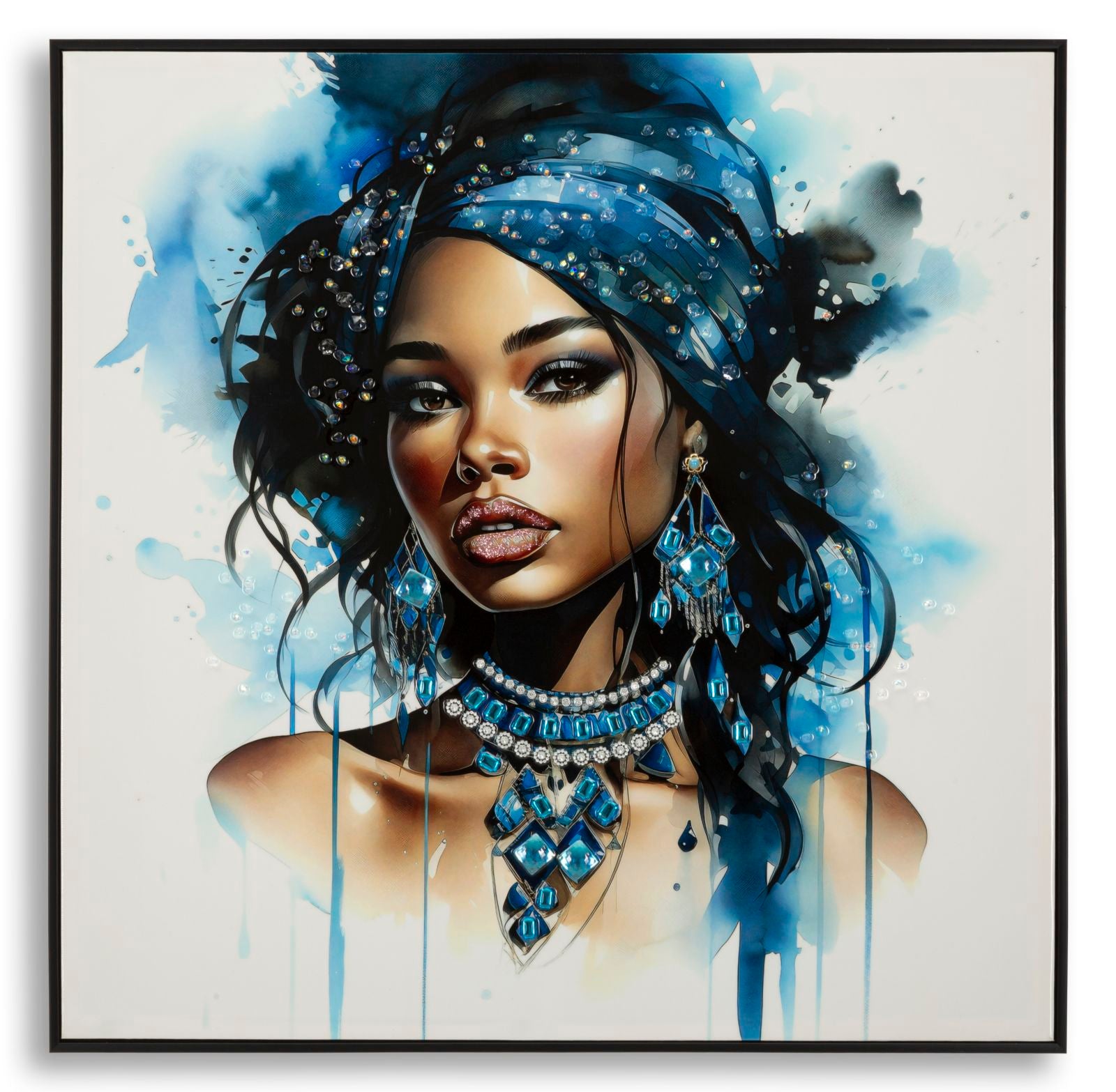 Panel de pared lacado con marco altea -b- cm 82x4x82