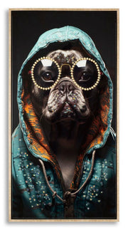 Panel de pared lacado con marco bad bully -b- cm 42,5x2,8x82,5