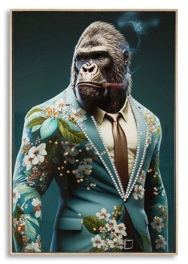 Panel de pared lacado con marco kongy -b- cm 62x4x92