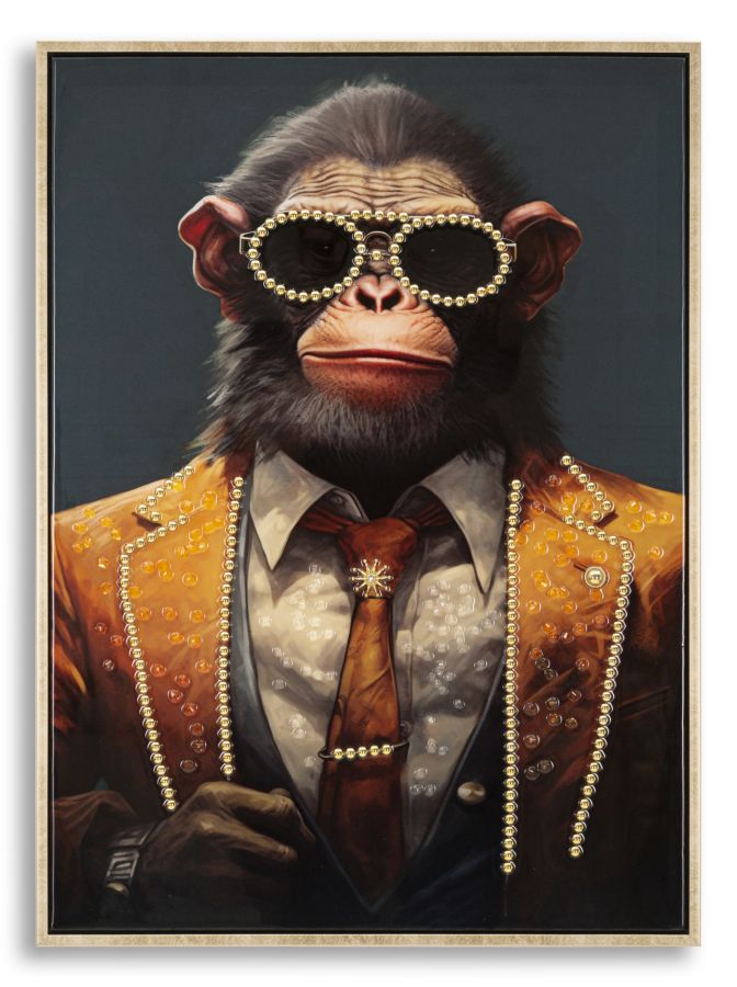 Panel de pared lacado con marco monje cm 52,5x2,8x72,5