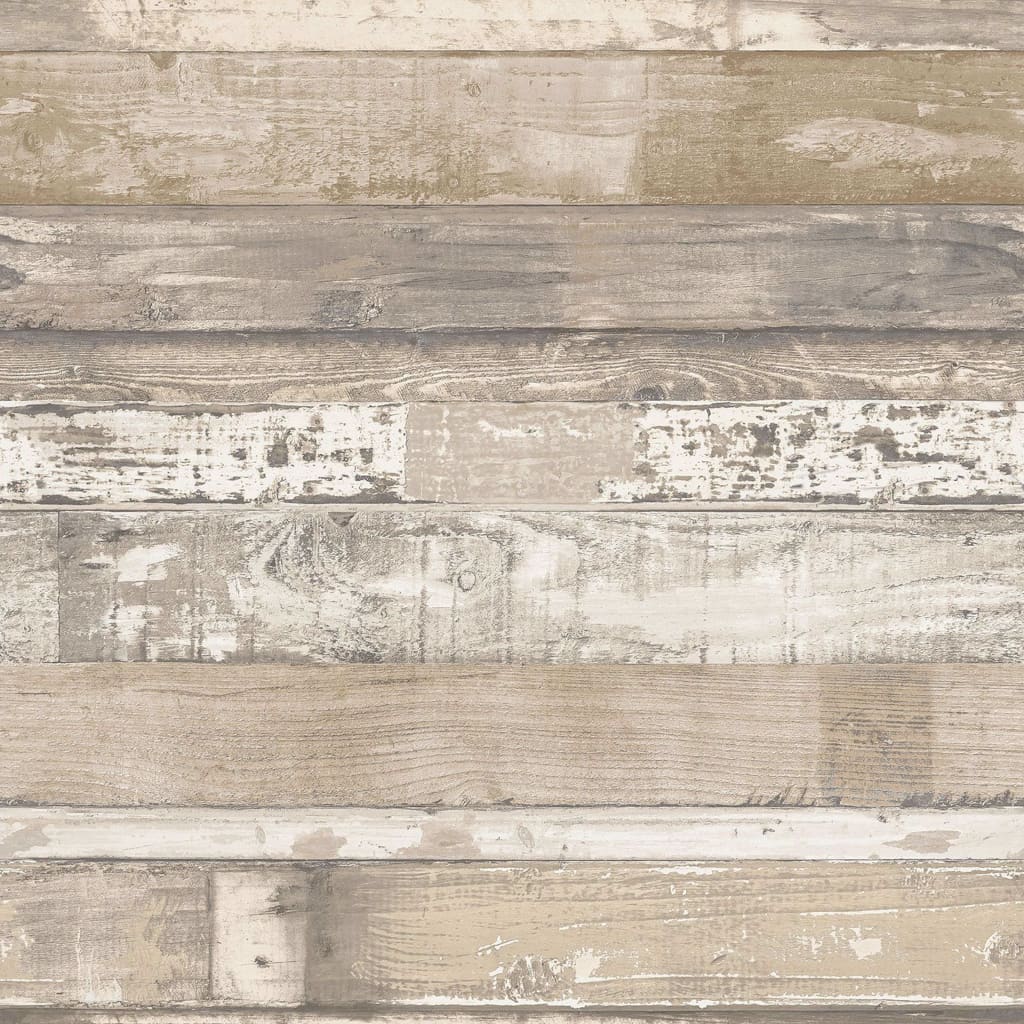 Noordwand Papel de pared Homestyle Old Wood marrón y beige Noordwand