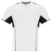 Conjunto deportivo unisex con combinación de tres tejidos, camiseta con cuello mao y apertura mediante broche de presión, interior de la manga en tejido transpirable y paneles laterales Vetonek Vetonek
