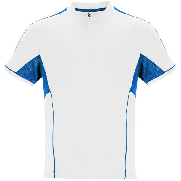 Conjunto deportivo unisex con combinación de tres tejidos, camiseta con cuello mao y apertura mediante broche de presión, interior de la manga en tejido transpirable y paneles laterales Vetonek Vetonek