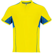 Conjunto deportivo unisex con combinación de tres tejidos, camiseta con cuello mao y apertura mediante broche de presión, interior de la manga en tejido transpirable y paneles laterales Vetonek Vetonek
