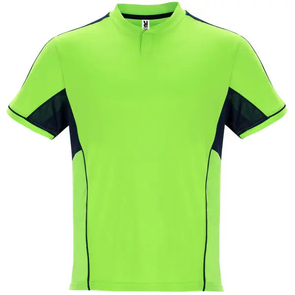 Conjunto deportivo unisex con combinación de tres tejidos, camiseta con cuello mao y apertura mediante broche de presión, interior de la manga en tejido transpirable y paneles laterales Vetonek Vetonek